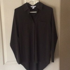 Athleta Everlasting Long Sleeve Blouse,chocolate brown, UPF rated